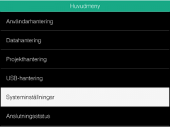 Huvudmeny-Systeminställningar