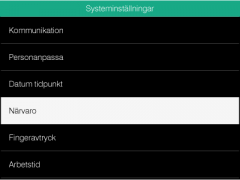 Systeminställningar-Närvaro